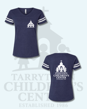 Load image into Gallery viewer, Tarrytown Children's Center Football V-Neck Jersey Tee
