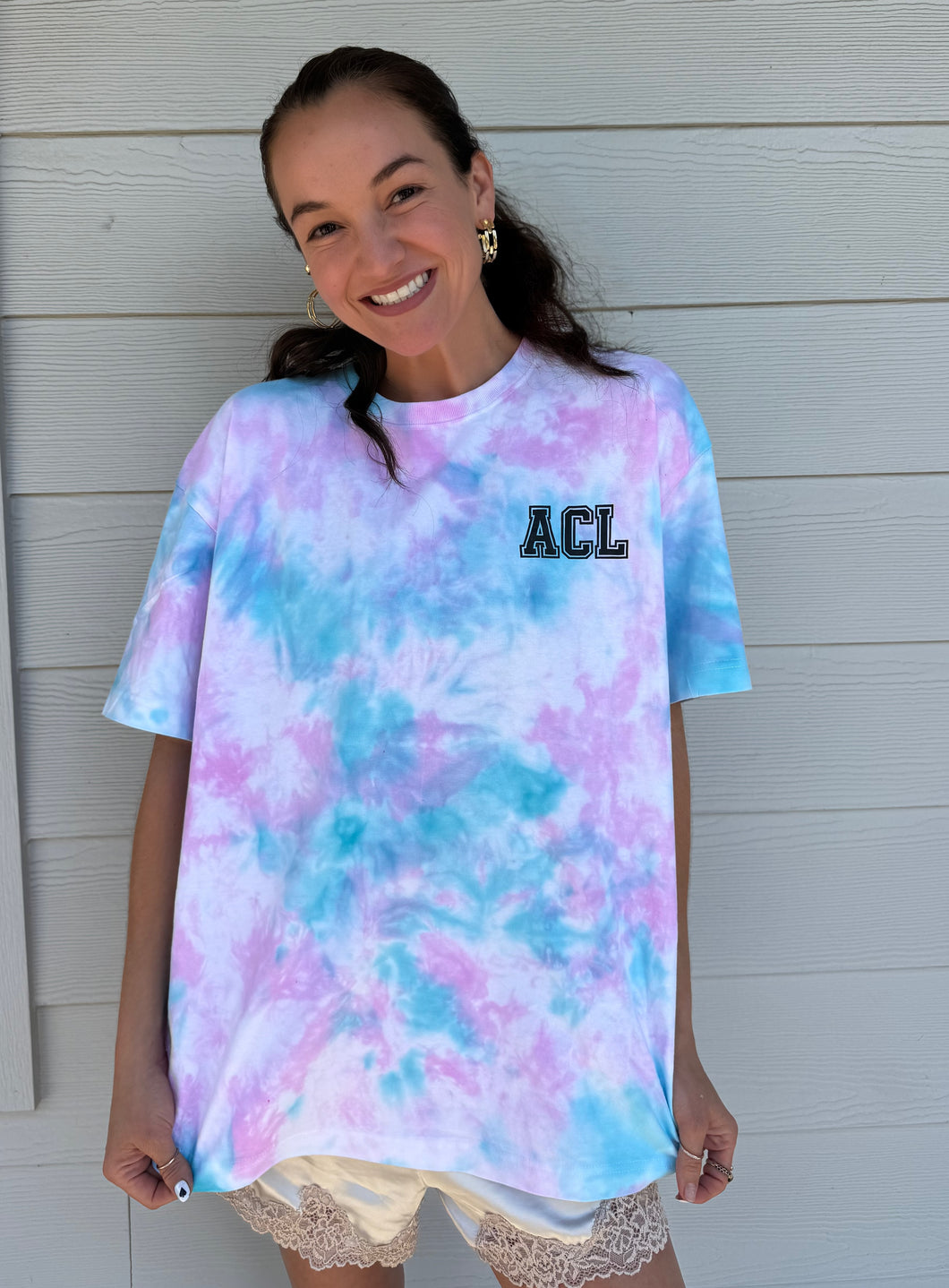 ACL ’25 Tie-Dye Tee – Fuchsia & Turquoise