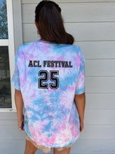 Load image into Gallery viewer, ACL ’25 Tie-Dye Tee – Fuchsia &amp; Turquoise
