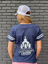 Load image into Gallery viewer, Tarrytown Children's Center Football V-Neck Jersey Tee
