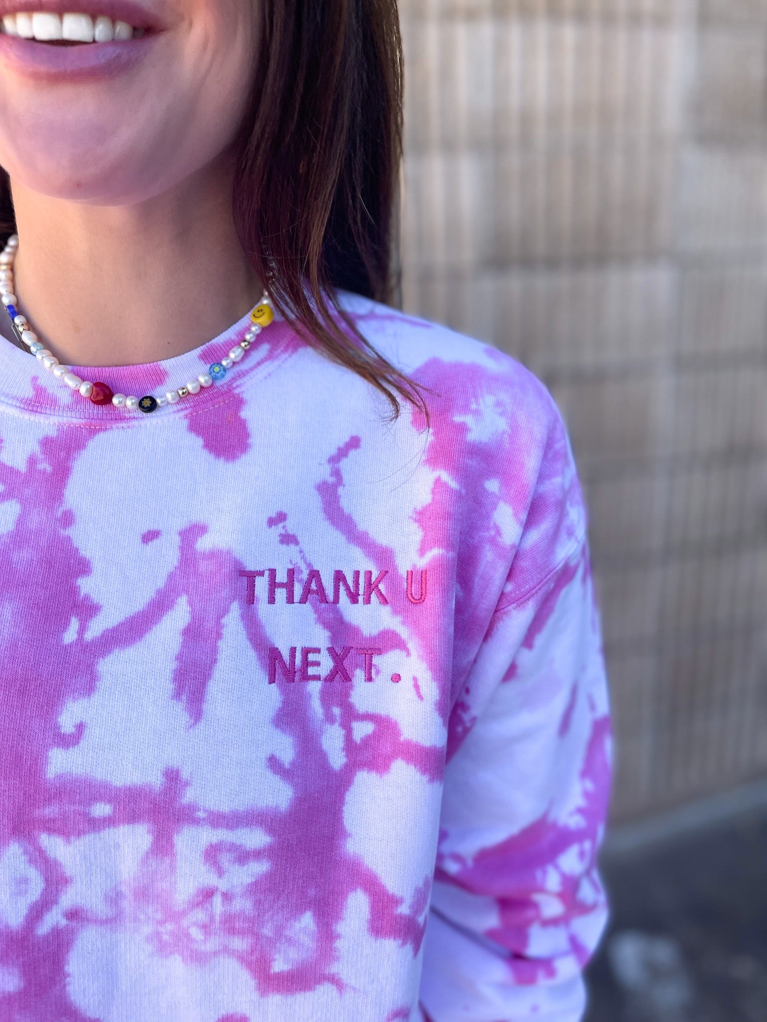 Thank u sales next pink sweatshirt