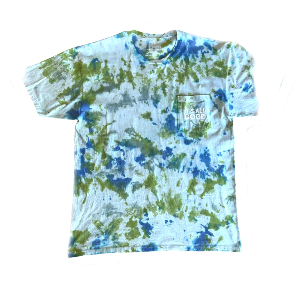 Green & Blue Pocket T Shirt